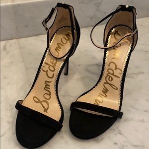 Sam Edelman black suede strappy heel